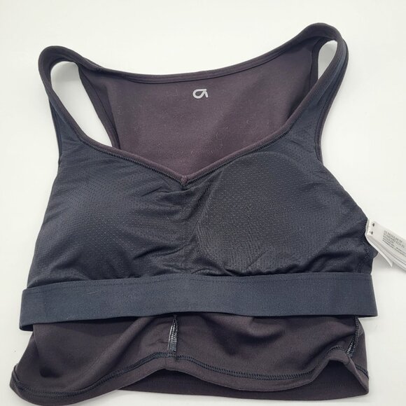 GapFit Powermove Ruched Sports Bra Black SZ XS - Picture 3 of 10